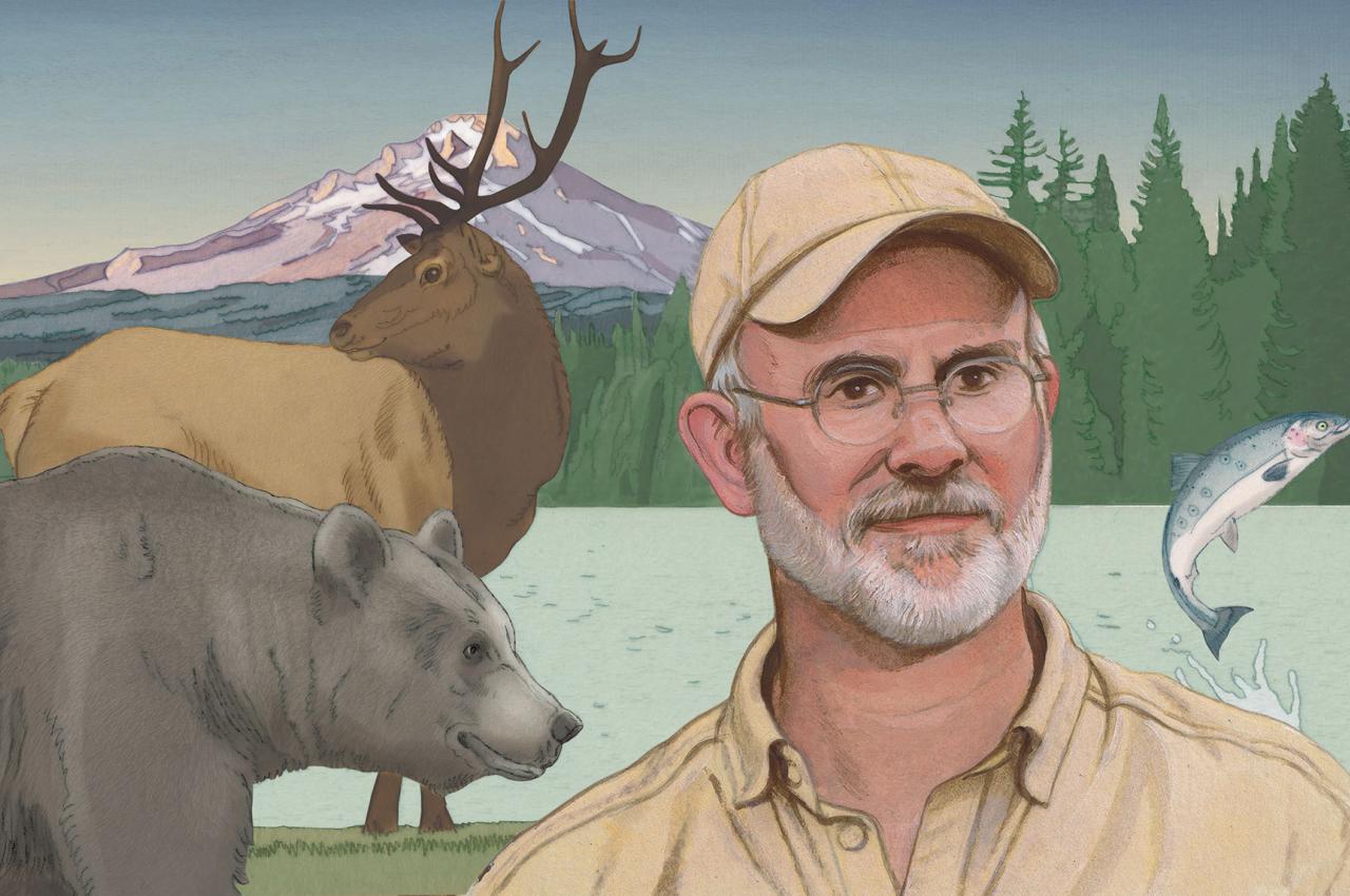Colin Gillin, V98, the state wildlife veterinarian for Oregon’s Department of Fish and Wildlife