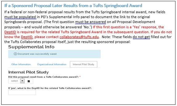 Proposal Development Screen