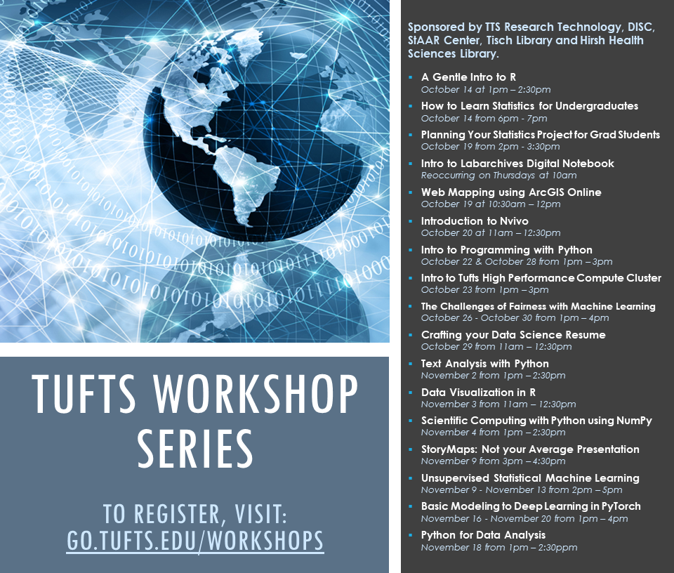Tufts Fall 2020 Workshop Series